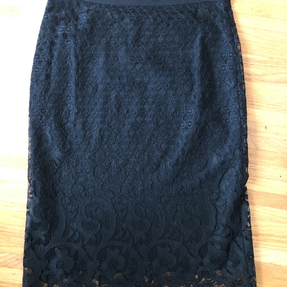 Diane von Furstenberg dvf black lace pencil skirt - Picture 4 of 10